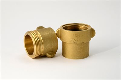 Brass Coupling 1 1/2 x 1 3/4 NH R/L (Set)